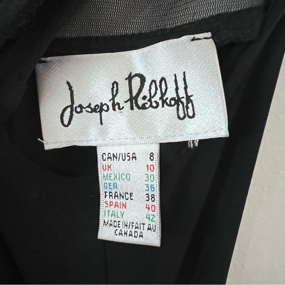 Joseph Ribkoff Mesh Top Sleeveless Wide-Leg Sash Waist Jumpsuit | Size 8| - Picture 8 of 9